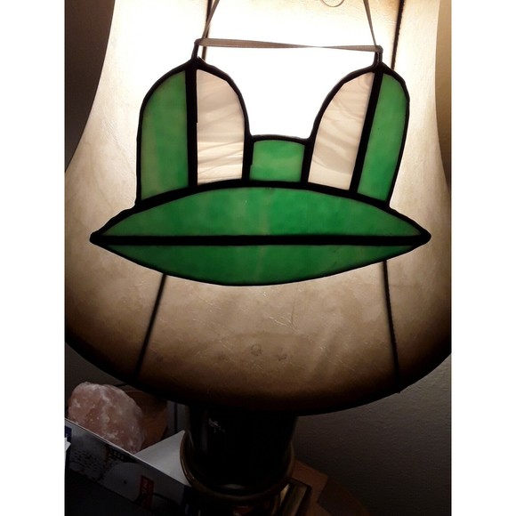 Unique Stained glass frog 8 inch wide Preowned - Picture 2 of 2